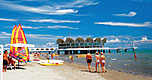 Lignano: la spiaggia presso hotel Desiree